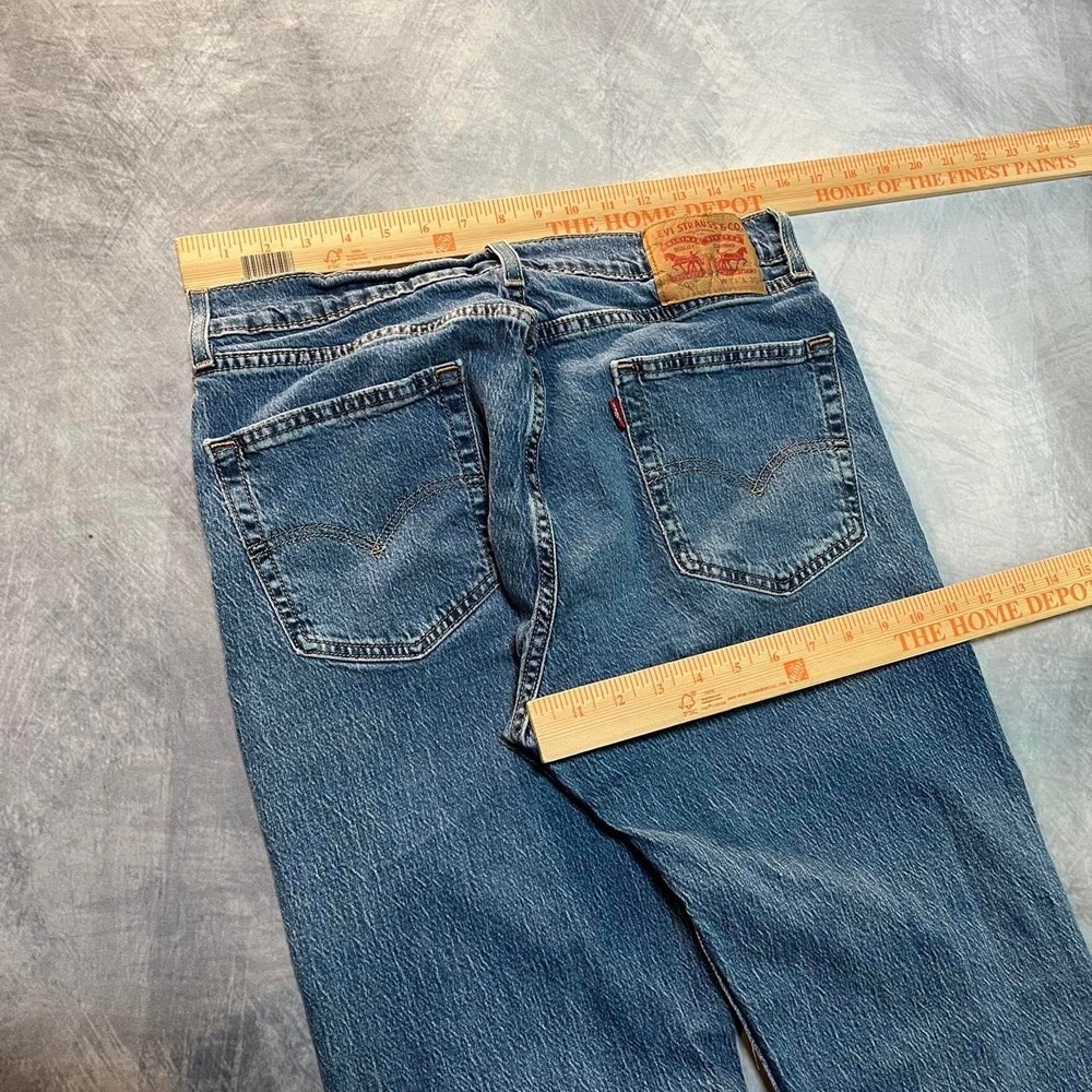 Y2K 2000s Levi's 505 Mid Wash Skater Grunge Blue Denim Jeans - Picture 3 of 6